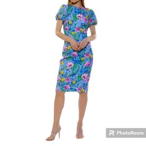 Alexia Admor Vibrant Floral Midi Dress